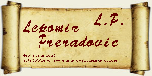 Lepomir Preradović vizit kartica